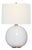 Thomas O'Brien by Visual Comfort Signature Sao Paulo 29" Table Lamp in Crackled Ivory with Linen Shade For Sale