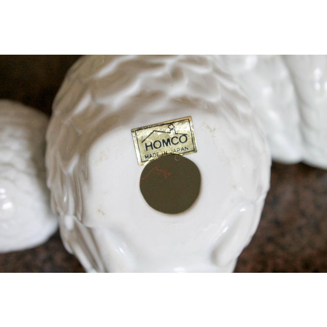 White Ceramic Quail Figurines S/3 Chairish