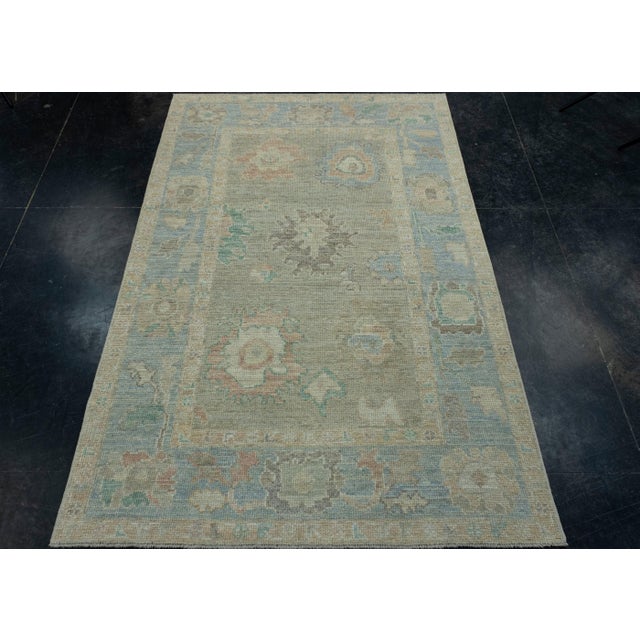 Turkish Oushak Rug 3'10" x 5'9" #17248 Explore a curated collection of hallway runners, wool rugs, and handmade...