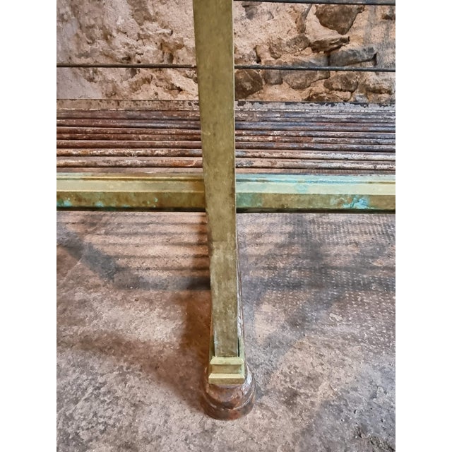 Gold Antique Industrial French Shelving Unit in Iron and Brass from Dubois, Lyon, 1920s For Sale - Image 8 of 18