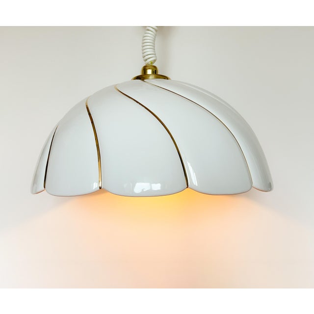 Vintage Ceramic Pendant Lamp attributed to Tommaso Barbi, Italy, 1970s For Sale - Image 11 of 11