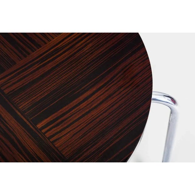 Brown Bauhaus Coffee Table in Chrome and Macassar from Kovona, 1950s For Sale - Image 8 of 8