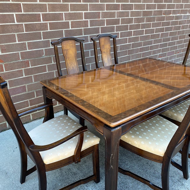 Broyhill Premiere Collection Ming Style Dining Set 7 Pieces Chairish