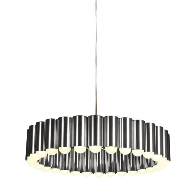 Carousel Pendant Light Finished in Gunmetal Grey with Milk Glass Bulbs from Lee Broom, 2010s For Sale