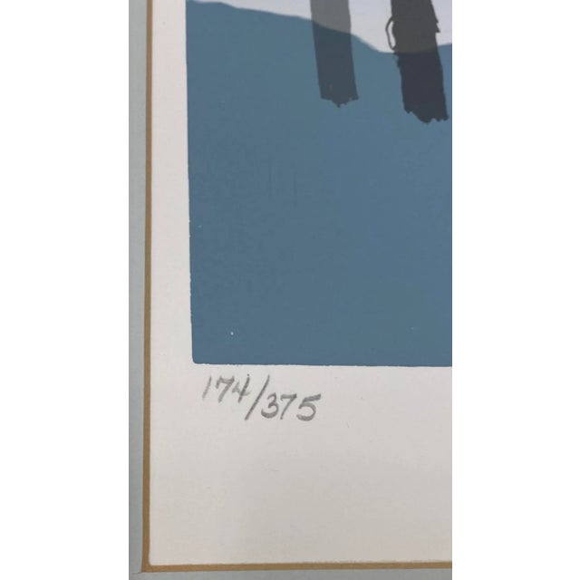 Blue James Hagen 'Windy Waters" Original Serigraph C.1984 For Sale - Image 8 of 13