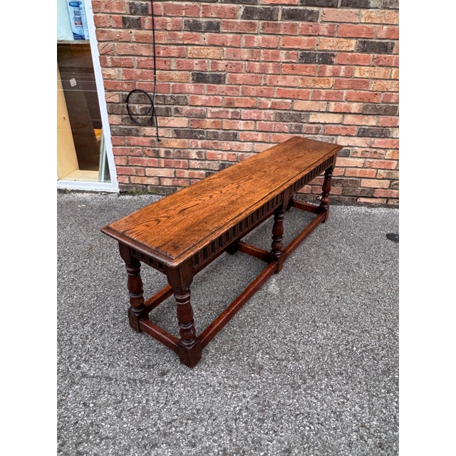Brown 19th Century Antique English Bench For Sale - Image 8 of 12