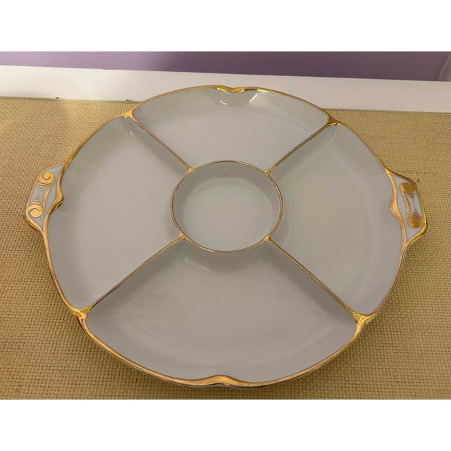 Vintage H & C Gold Trimmed Bavarian Platter For Sale - Image 10 of 11