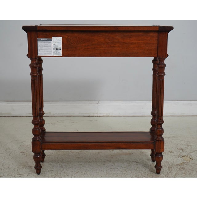 Jonathan Charles Mahogany 2 Drawer Console For Sale - Image 16 of 18