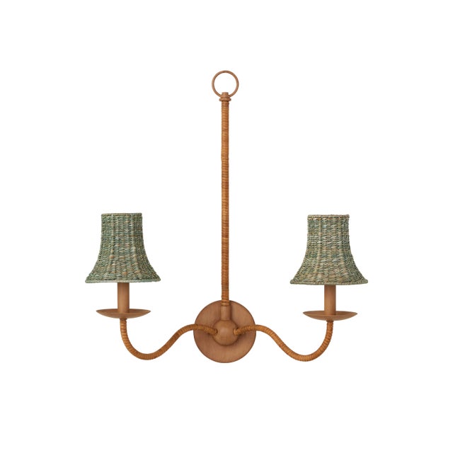 2020s Currey & Company Bell Light Teal Chandelier Shade For Sale - Image 5 of 8