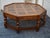 Wood Baker Oak and Burl Coffee Table Vintage Jacobean Style Octagonal For Sale - Image 7 of 13