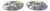 Large Antique Japanese Arita Imari Blue and White Porcelain Chargers, 1900, Set of 2 For Sale
