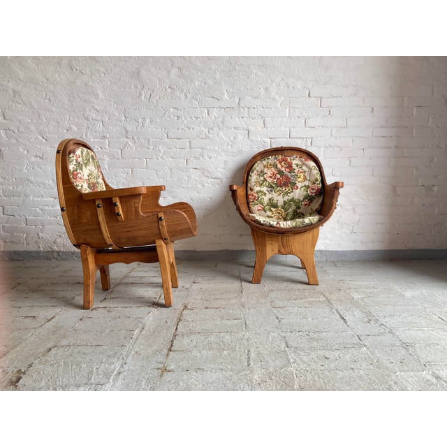 Country Style Armchairs and Sofa, Italy, 1960s, Set of 3 For Sale - Image 12 of 17