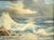 Capture the timeless drama and tranquility of the sea with this evocative mid-century seascape oil painting, a striking...