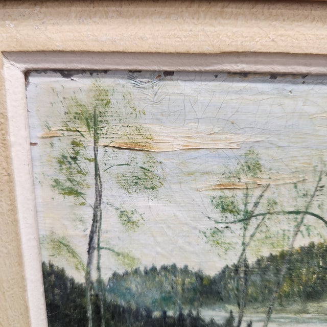 1930s European Landscape Oil Painting, 12.5" × 15.75", Nordic Romantic Style For Sale - Image 9 of 14