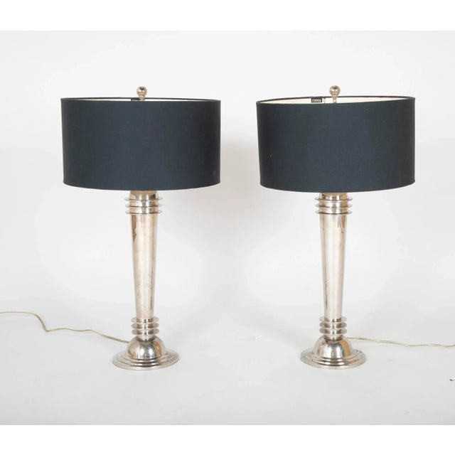 Mid 20th Century Frederick Cooper Atomic Table Lamps With Original Shades - a Pair For Sale - Image 10 of 10