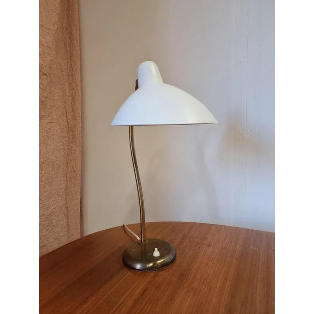 Scandinavian Modern Brass Table or Desk Lamp by Harald Notini for Böhlmarks, 1950s For Sale - Image 9 of 14