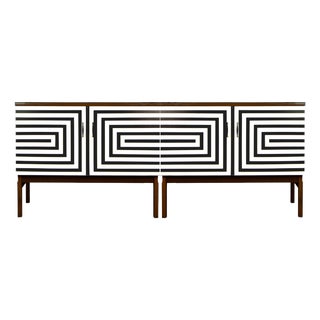 Modular Sideboards with Op Art Motif, 1970s, Set of 2 For Sale
