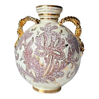 1960s Italian Tassel Pottery Vase For Sale