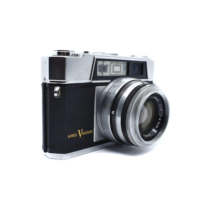 Mid-Century Modern Mid Century Modern Aires Viscount H Coral Rangefinder Camera For Sale - Image 3 of 9