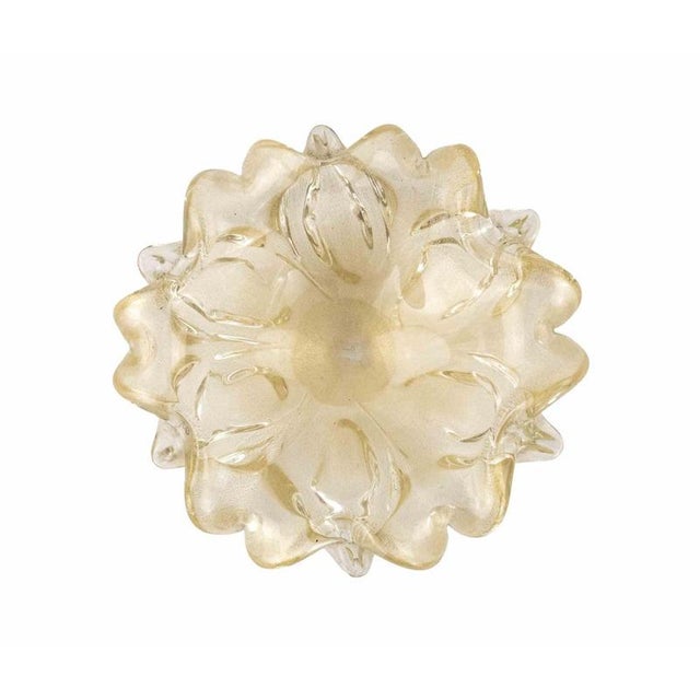 1970s Vintage Honey Bubble Murano Glass Ashtray attributed to Barovier and Toso, 1970s For Sale - Image 5 of 6