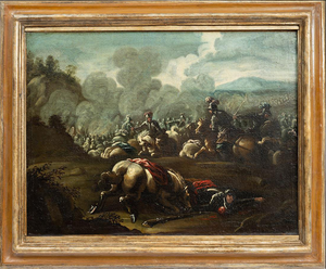 Italian Artist, Figurative Composition, 17th century, Oil Painting on Canvas, Framed