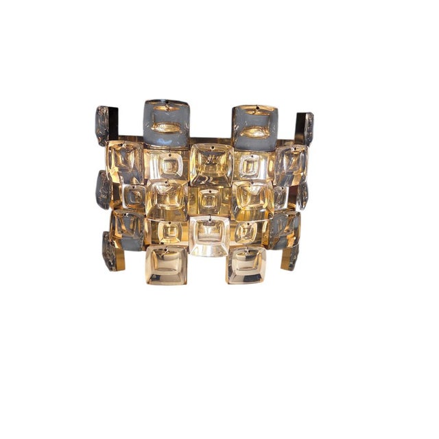 Walter Wall Lights in Crystal and Brass by Ernst Palme for Palwa, 1960s, Set of 2 For Sale - Image 6 of 15