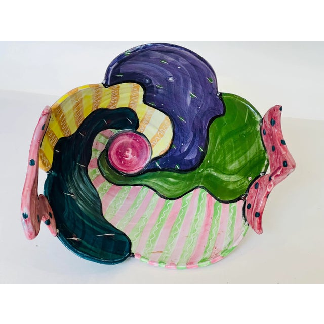 Ceramic Vintage Ert Work Studios Hand Made Artistic Bowl For Sale - Image 7 of 7