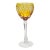 Livānu Stikls Amber Hand-Cut Crystal Wine Goblet, Latvia, Late 20th Century 8" For Sale