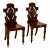 Pair of 19th Century English Mahogany Hall Chairs For Sale
