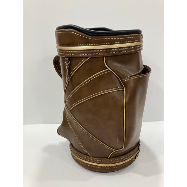 Golfers Leather Wastebasket For Sale - Image 9 of 10