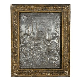 Gian Federigo Bonzagni (1547-1586) Bas Relief Argent l'Adoration Des Bergers. For Sale