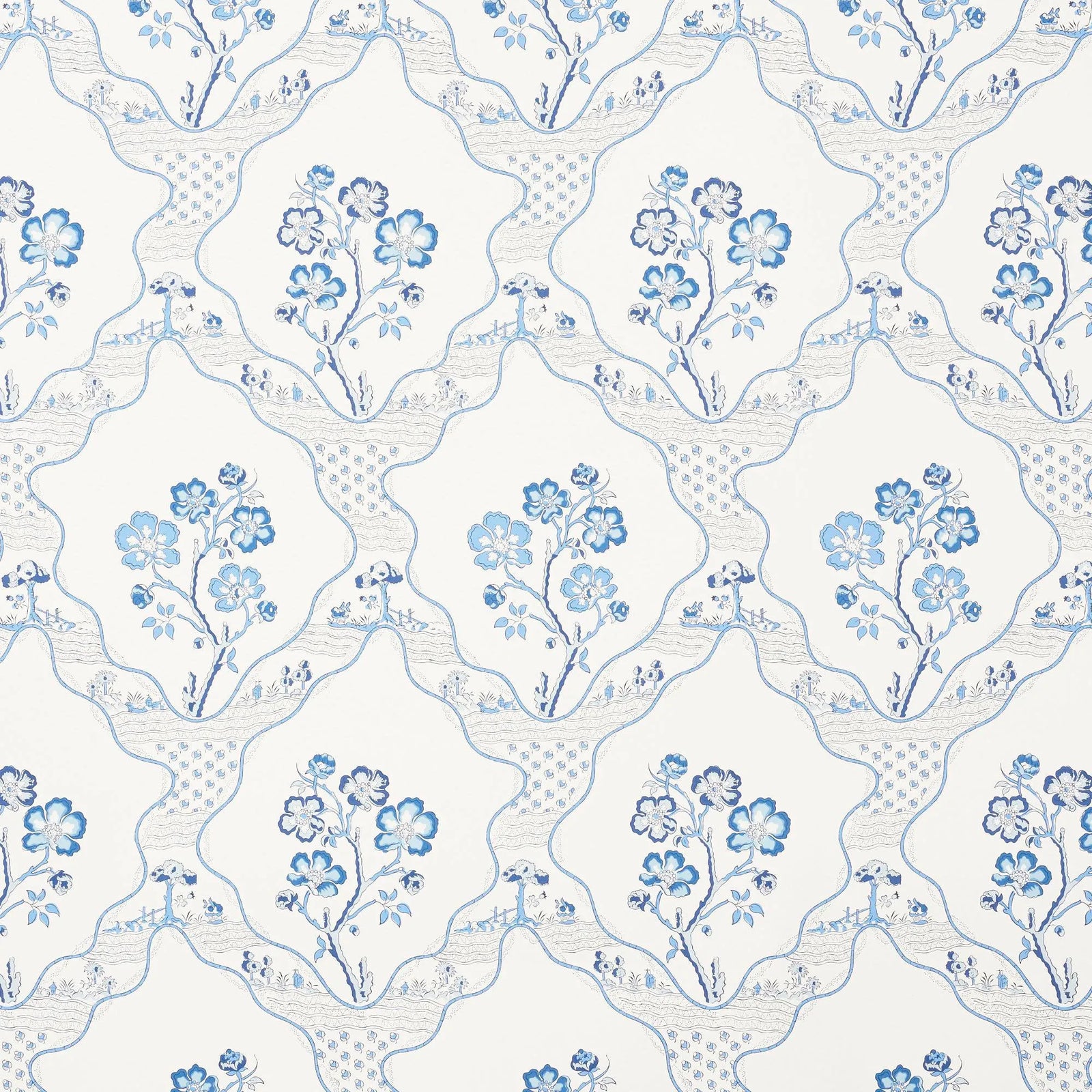 Sample - Schumacher Marella Wallpaper in Delft | Chairish