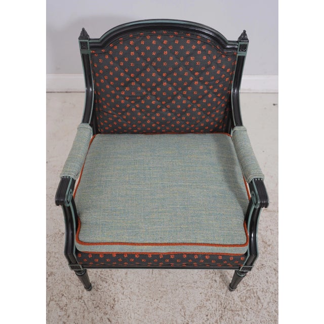 Age: Approx: 50 Years Old Details: Newly Upholstered High Style Decorator Chairs French Style Stunning Designer Paint...