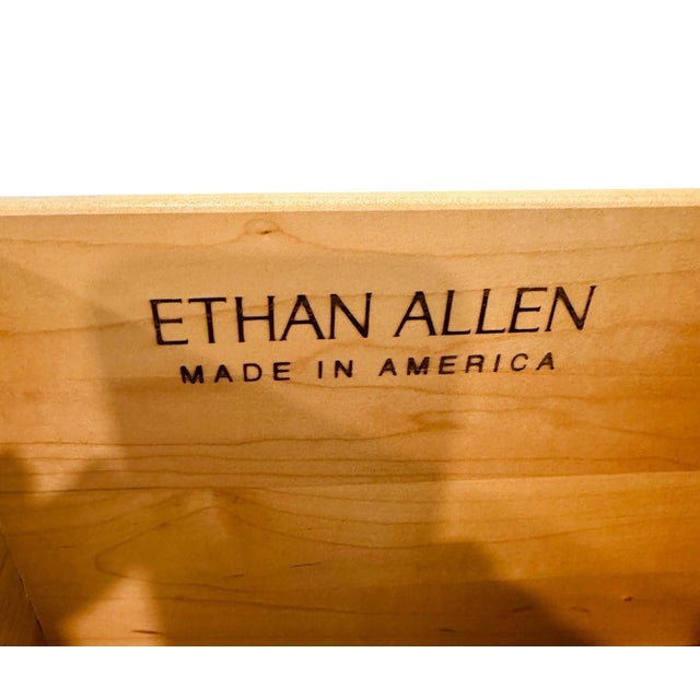 Tan Ethan Allen "New Country" 7-Drawer Tallboy Highboy Chest - Solid Maple For Sale - Image 8 of 16