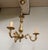Vintage Louis XV French Bronze Three Branch Chandelier, 1970s For Sale - Image 3 of 13