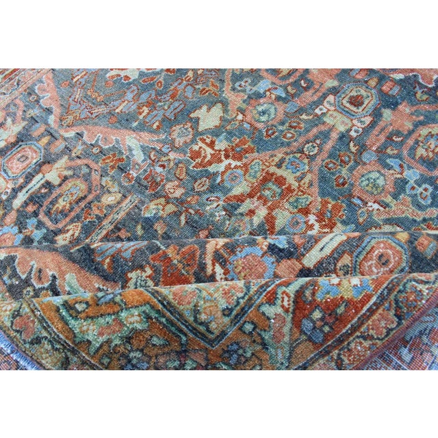 All-Over Design Antique Persian Tabriz Rug With Flowing Florals For Sale - Image 9 of 11