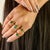 English Double Prong Set Art Deco 2 Ct Emerald Engagement Ring Size 5 in 14k Solid Gold For Sale - Image 3 of 14