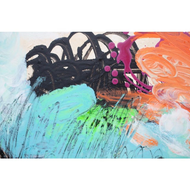 Textile Contemporary Abstract Acrylics/Mixed Media on Canvas "Tt" by Carolina Alotus For Sale - Image 7 of 7