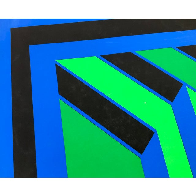 Blue Jürgen Reipka, Abstract Composition, Screen Print, 1971 For Sale - Image 8 of 11