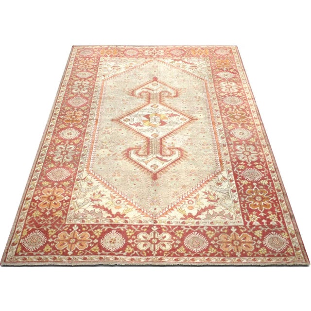 1940s 1940s Turkish Oushak Rug For Sale - Image 5 of 7