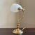 Late-20th Century Mini Banker's Task Lamp W/ Frosted Glass Shade For Sale In Baltimore - Image 6 of 17