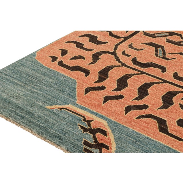 Rug & Kilim’s Custom Tiger-Skin Rug Design With Orange and Brown Pictorial For Sale In New York - Image 6 of 7