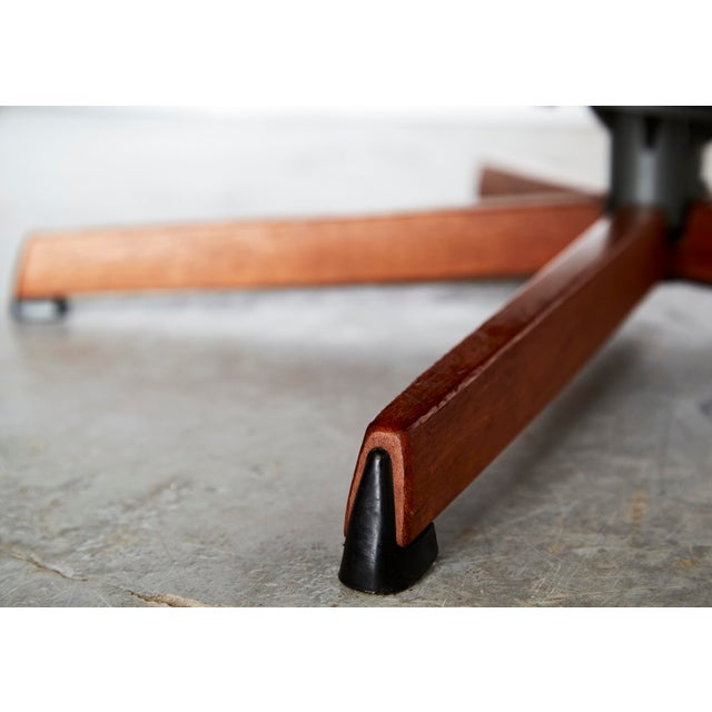 Maroon Set of MS-68 Swivel Lounge Chair and Ottoman from Madsen & Schübell, 1960s For Sale - Image 8 of 18