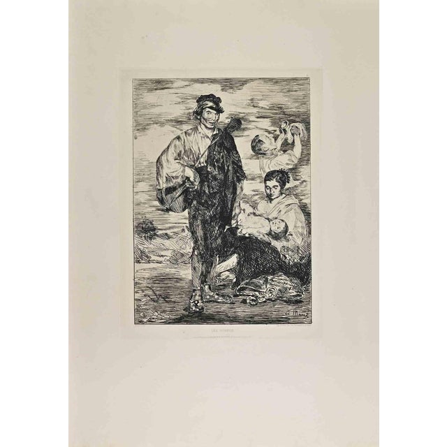 Édouard Manet, Figurative Scene, 1862, Etching, Unframed For Sale