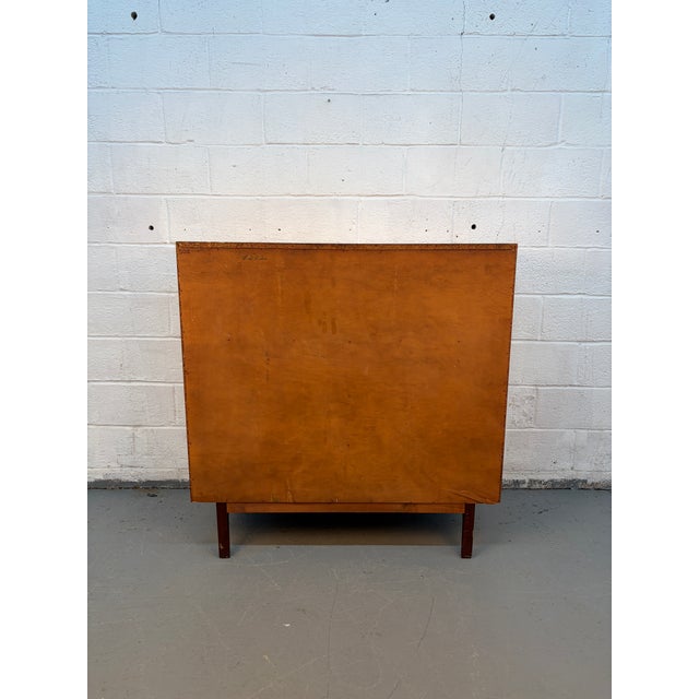 Mid 20th Century Walnut and Cane Highboy Dresser by Ramseur Furniture For Sale - Image 13 of 13