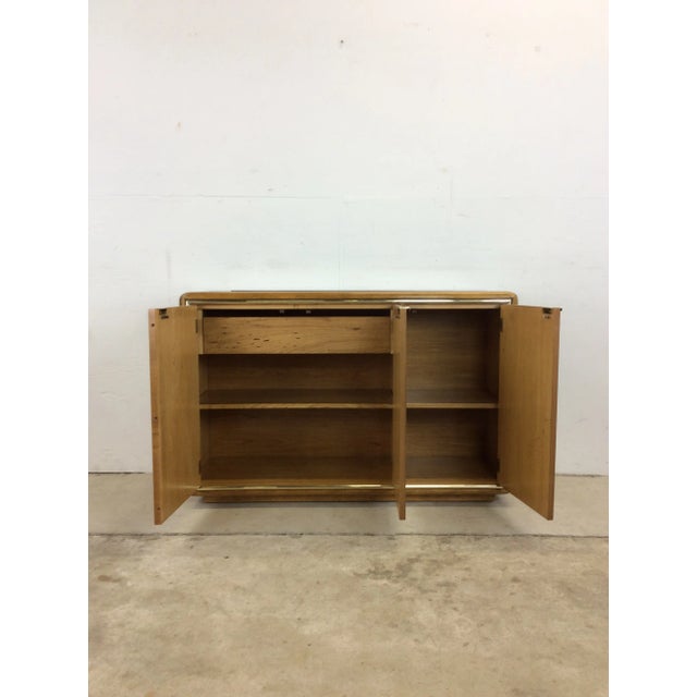 Postmodern Vintage Post Modern Lighted Dining Room Display With Sideboard For Sale - Image 3 of 12