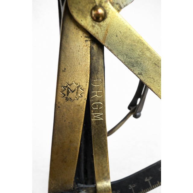 Antique Letter Scale with Brass Weights from D.R.G.M. Pendulum, Germany, 1900s, Set of 5 For Sale - Image 4 of 12