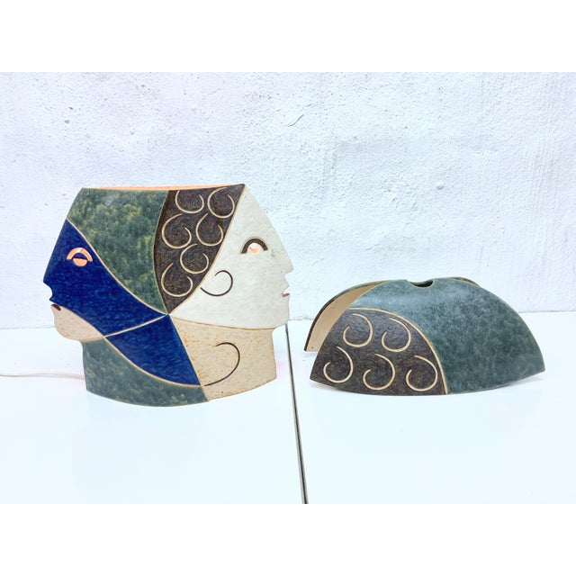 Sculptural Studio Ceramic Table Lamp, 1980s For Sale - Image 15 of 18