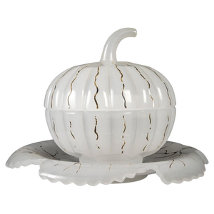 Napoleon III Pumpkin-Shaped Candy Box in Opaline