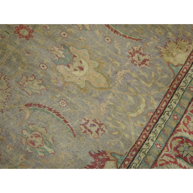 Fine Gray Antique Turkish Sivas Rug - 6'3" x 9'1" For Sale - Image 11 of 18